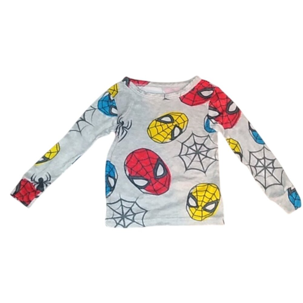 MARBLE SPIDERMAN, PAJAMA TOP, COLOR: GRAY, RED, YELLOW, BLUE, BLACK, SIZE: 4